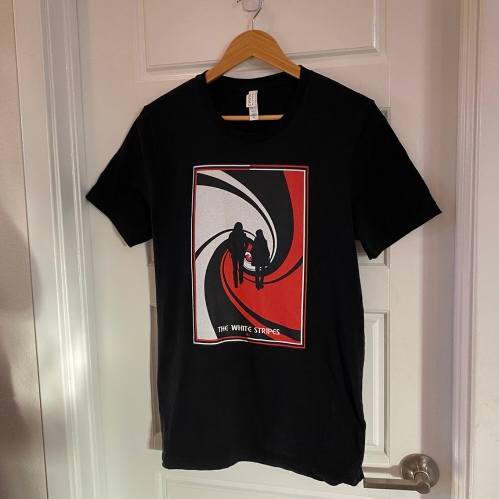 Men's White Stripes short-sleeved T-shirt in size M